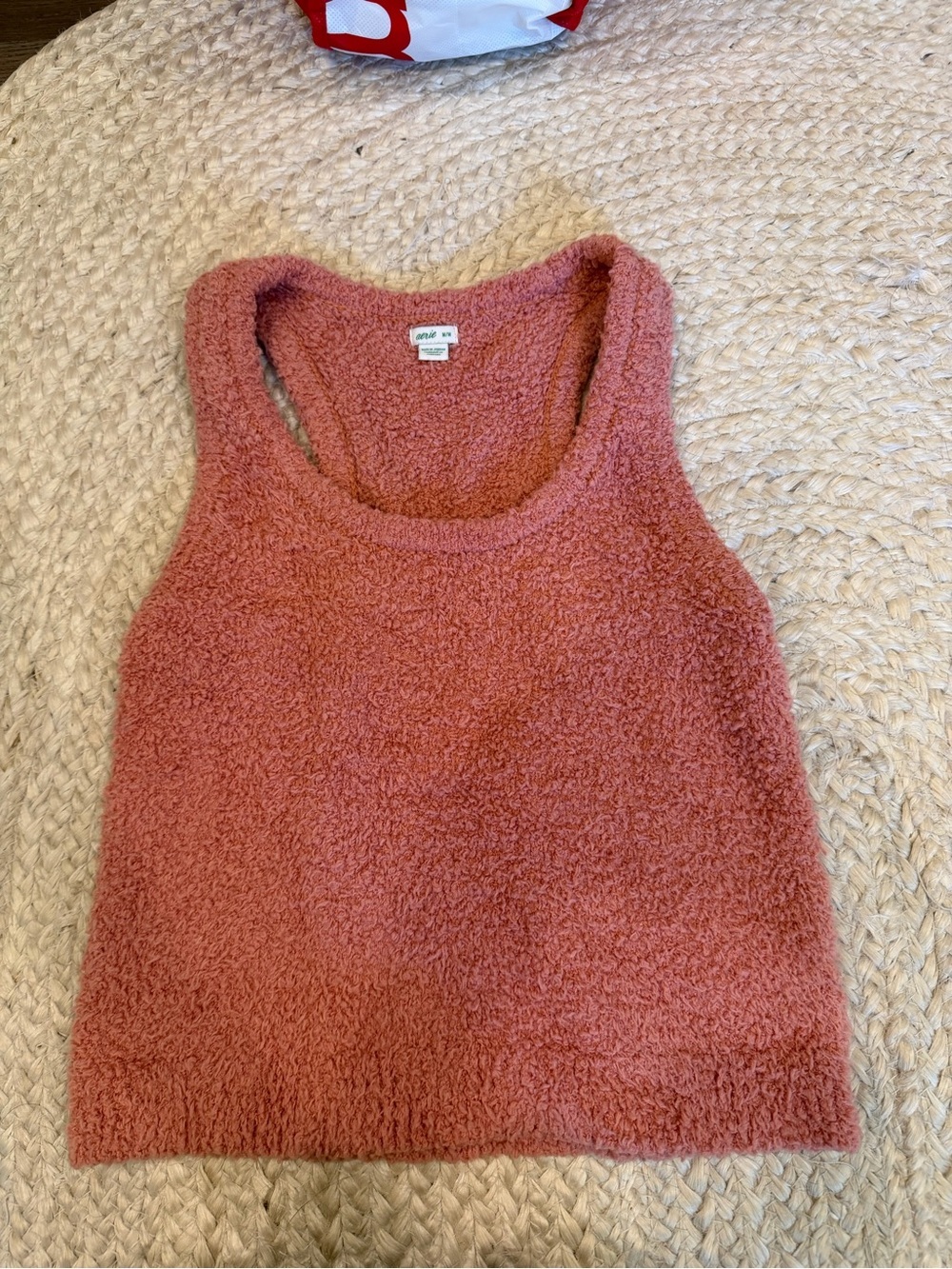 aerie Cozy Textured Tank Top in Dusty Rose